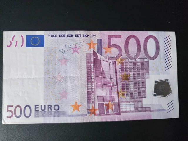 GERMANY 500 Euro 2002 X-series First Trichet print Sign GERMANY 500 Euro 2002 X-series First Trichet print Sign