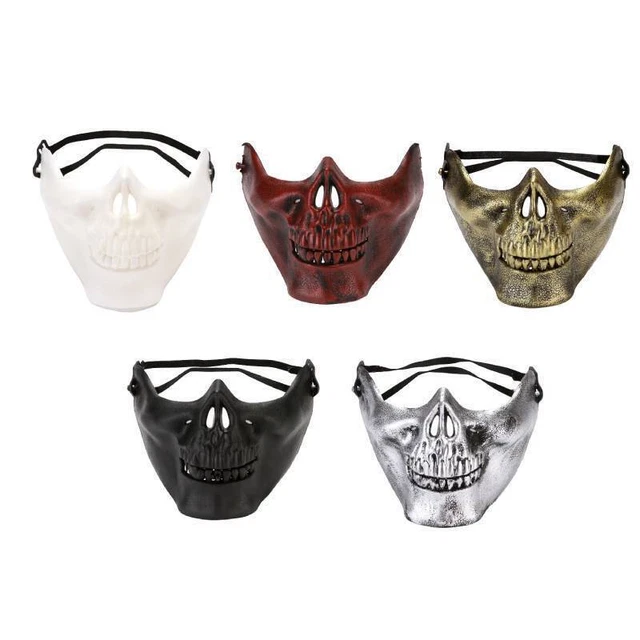 Scheletro teschio di Halloween caccia mezza maschera viso festival oggetti di scena cosplay