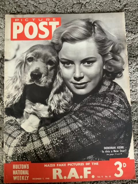 Picture Post Magazine December 7 1940 Deborah Kerr Cocker Spaniel Fake News WW2