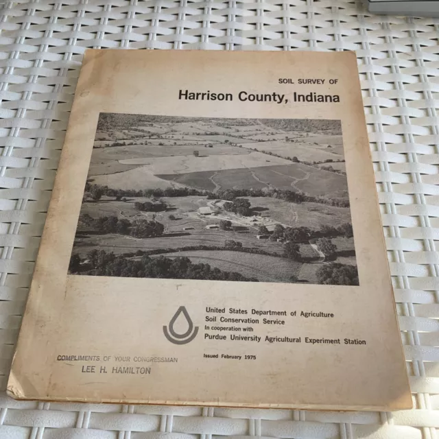 1975 Soil Survey  Harrison County Indiana IN Foldout Maps US Dept of Agriculture