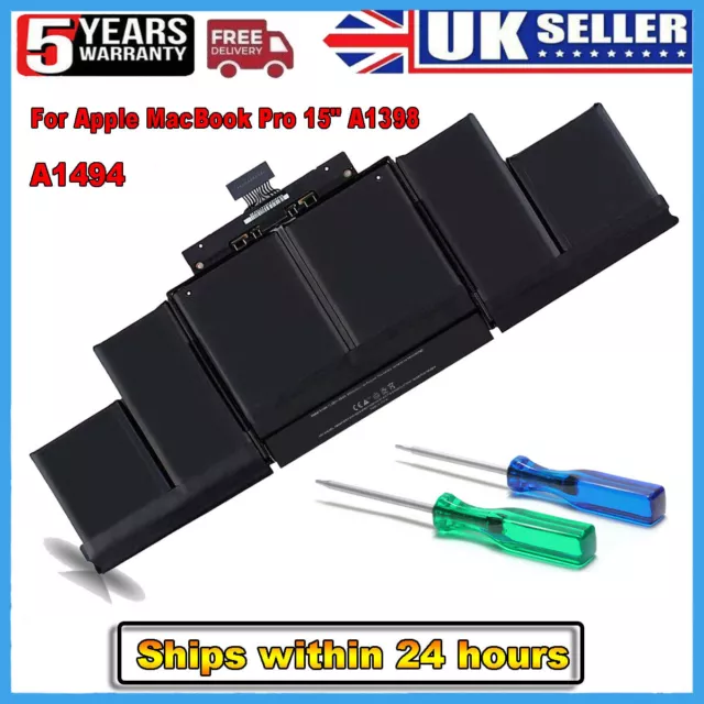 A1494 Battery for Apple Macbook Pro Retina 15" 15inch A1398 Late 2013 - Mid 2014