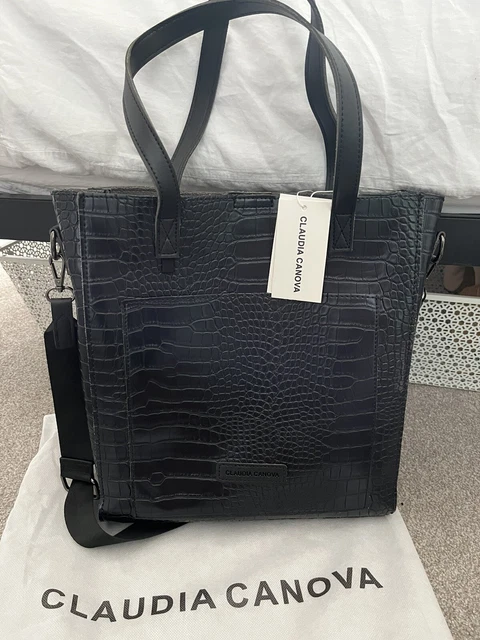 Claudia canova large tote bag 2024 in black croc