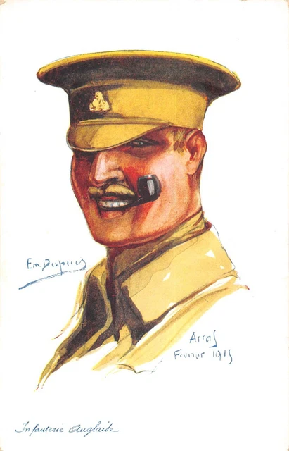 CPA GUERRE / ILLUSTRATOR E.m.DUPUIS NOS HAIRUS ENGLISH INFANTRY ARRAS 1915