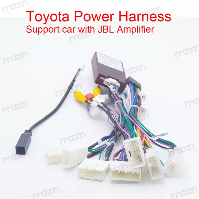 Toyota Car Radio Stereo Power Harness Wiring USB Cable Support JBL Amplifier Can