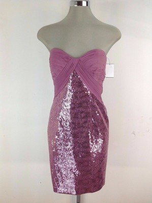 Vicky Tiel NWT DARK ROSE Strapless Sequined Dress Cocktail/Party Dress 8,10,12