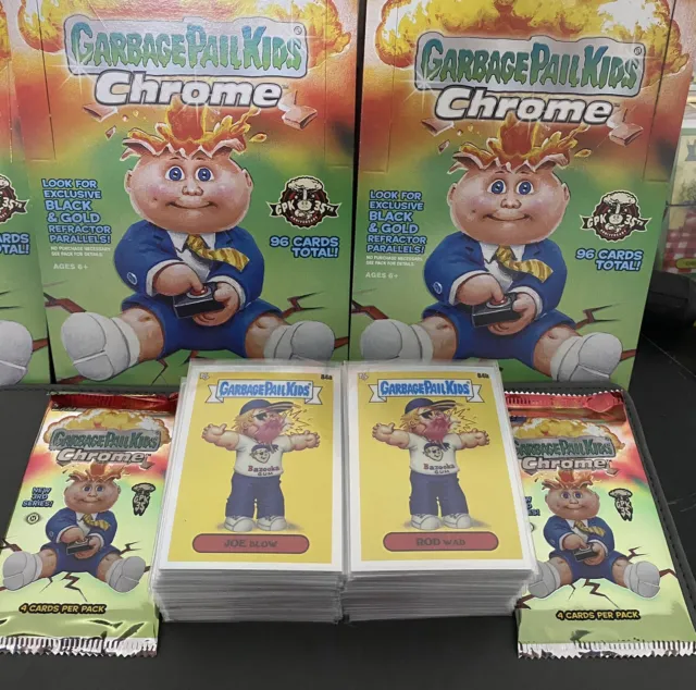 Garbage Pail Kids Chrome Series 3 Complete Set 100 Cards + 1 Sealed Hobby Pack.