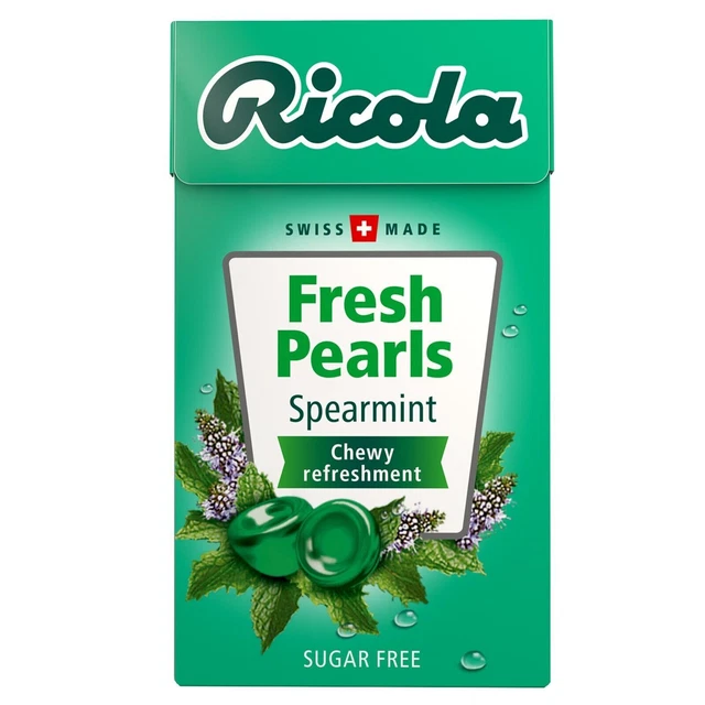 Mentine fresche alla menta verde senza zucchero Ricola Herbal 10 PACKx25g