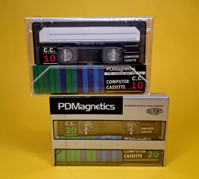 2 X PDMagnetics COMPUTER BLANK SEALED CASSETTE TAPES, KASSETTEN