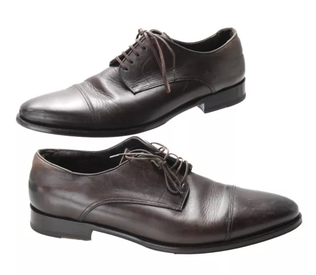 Suitsupply Chaussures Habillées Homme Ue 42 /UK 8 Cuir Lacet Amande Bout Marron