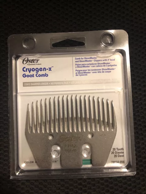 New Oster 20 Tooth GOAT COMB Cryogenic-X SHEARMASTER SHOWMASTER Clippers Sheep