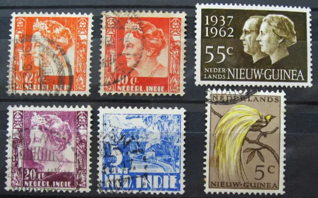Netherlands, used stamps, NEDERL.INDIE, NIEUW-GUINEA