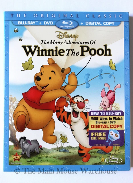 Disney Classic The Many Adventures of Winnie The Pooh Blu-ray DVD & Digital Copy