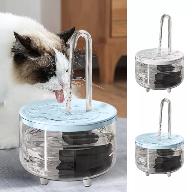 Automatic Cat Water Dispenser 1L USB Wireless Water Fountain Dog Bowl