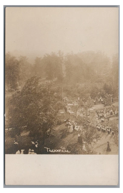 RPPC Aerial View at TECHNY IL Near NORTHBROOK Illinois Real Photo Postcard