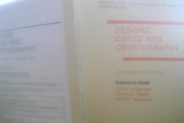 Designs, Codes and Cryptography Vol.7, No.1/2, January 1996