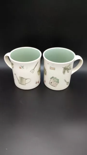 Set of 2 Pfaltzgraff Naturewood Portfolio 12 Oz Coffee Cups Mugs