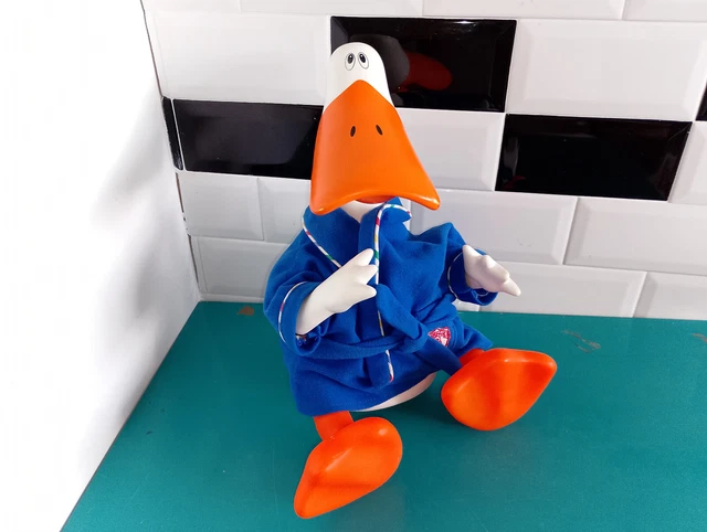 Figurine Canard En Bois Laqué 55 Cm Avec Boîte Rangement - Occasion Très Bon état