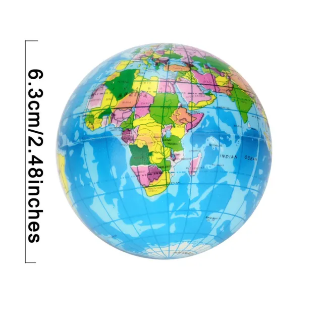 2PCS Stress Relief World Map Jumbo Ball Atlas Globe Palm Ball Planet Earth AB8 2