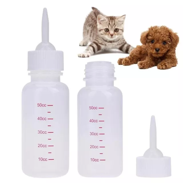 Mini Biberon per cani e gatti cuccioli svezzamento animali appena nati 50ml