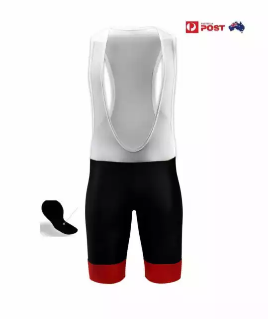 Mens Pro Cycling Bib Shorts Coolmax Padding Outdoor Cycle Gear Pants Shorts AU