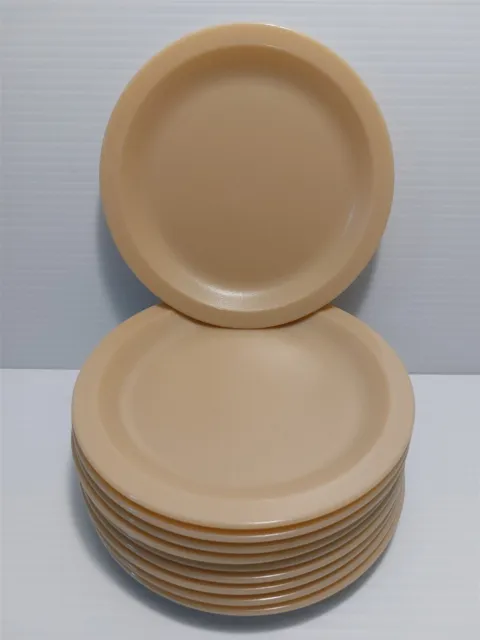 Lot Of 10 Beige Cambro Polycarbonate Plates 6.5" 65Cwnr