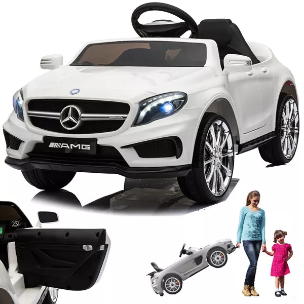 Mercedes GLA45 AMG Kinderauto Kinderfahrzeug Kinder Elektroauto mit Tür Weiss