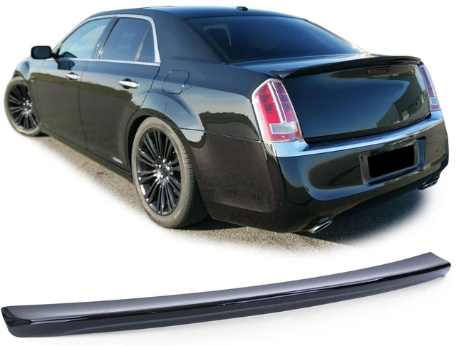 Rear trunk lip spoiler For Chrysler 300C MK2 11-19 Black Gloss Wing Cover Trim