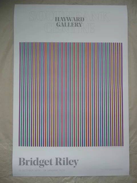 Bridget Riley Exhibition Poster Howard Gallery Southbank Centre in Original Tube