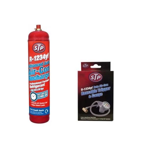 R1234YF AIR CON Regas Kit By STP Car Air Conditioning Refill Recharge Gas &  Hose £149.00 - PicClick UK