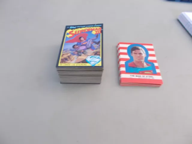 1983 Topps Superman 3 Lot of 94/99 Cards + 17/22 Stickers NO DUPS!