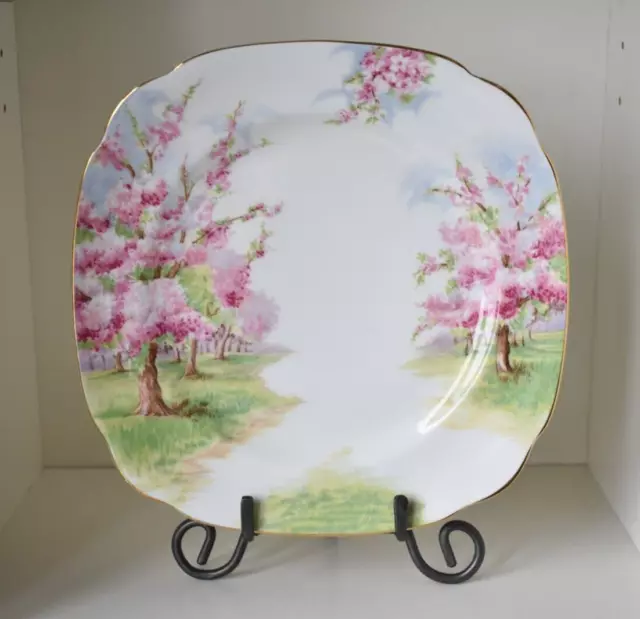 Vintage Royal Albert Cake/Bread Square Plate 'Blossom Time' Serving Plate (L)