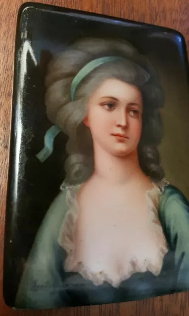 Vtg Porcelain Plaque Grafin Potocka Countess Sophie KPM Portrait Germany Signed