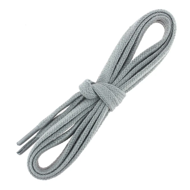 Les Lacets Français. Lacets plats et épais. SNEAKERS, Coton. Gris cendre.  -