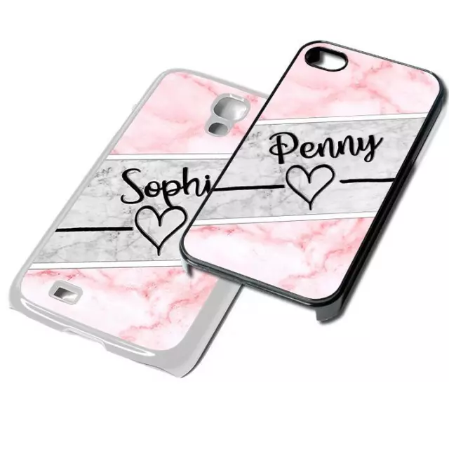 Personnalisé Marbre Nom Étui pour Téléphone Ipod IPHONE Samsung 4 5 6 7 8 X 7th