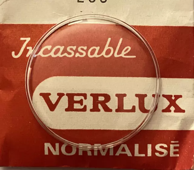 1 VERRE ( GLASS ) VERLUX Normalisé Neuf / NOS PLEXI Montre Diamètre 300 à 494