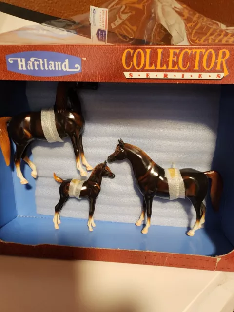 Vintage NIB Hartland 7" Arabian Horse Family in Liver Chestnut NEW IN BOX NRFB