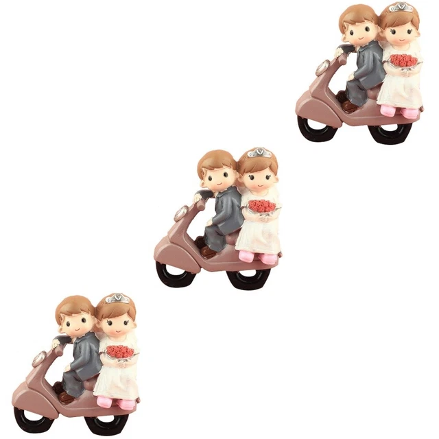 3x Pareja amorosa estatua boda pareja figuras novia novio imagen