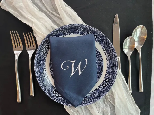 6, Monogrammed, Initialed Cloth Napkins. Set 6 You Choose Colors, 32.95