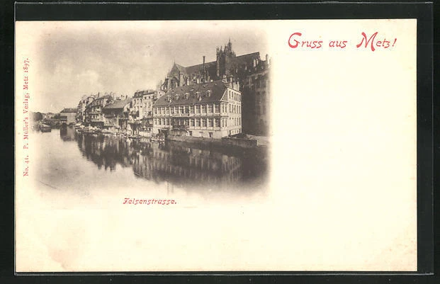 CPA Metz, vue partielle an der Felsenstrasse