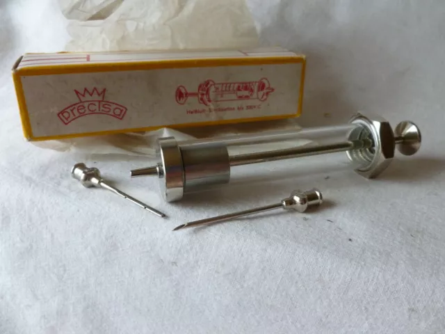 Original-Record Injektionsspritze 10 ml - mit 2 Injektionsnadeln-ungebraucht-