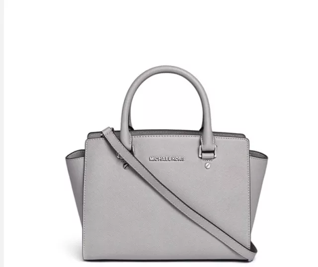 Michael Kors SELMA' MEDIUM SAFFIANO LEATHER SATCHEL