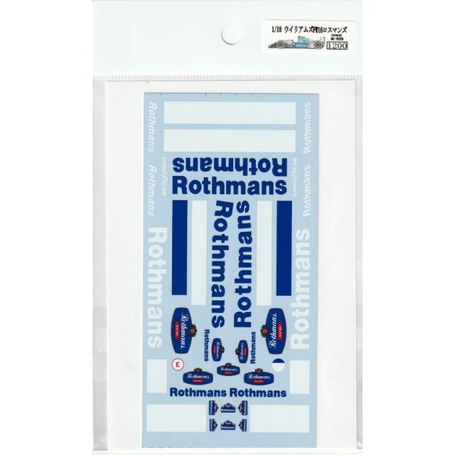 MUSEUM COLLECTION 1/18 Williams FW16 Rothmans decal for PMA from Japan