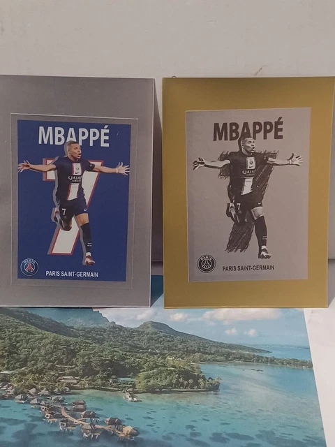  lot de 2 Stickers PANINI FOOT 2023 Ligue 1 #238 Kylian MBAPPÉ PSG Paris 