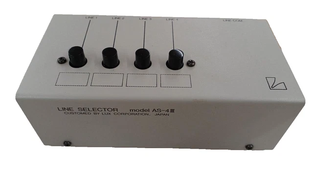 LUXMAN AS-4III LINE Selector 4-Input RCA Audio Switcher Used Japan