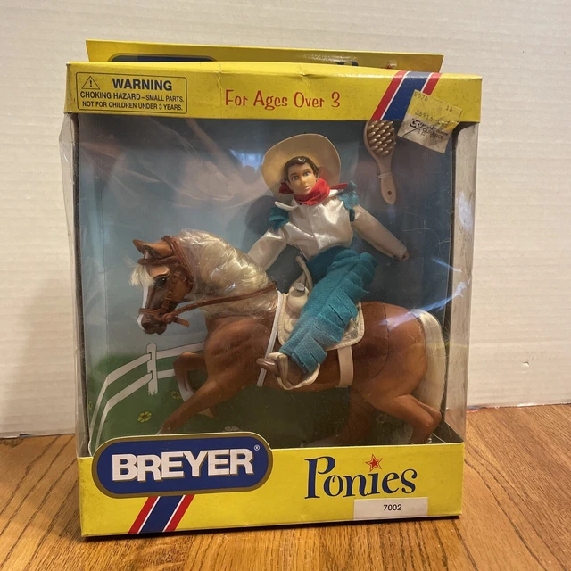 Breyer Ponies 1998 In Box Sorrel Horse & Rider Set 7002 NEW