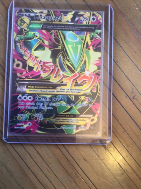  Pokemon - Mega-Rayquaza-EX (105/108) - XY Roaring Skies - Holo  : Toys & Games