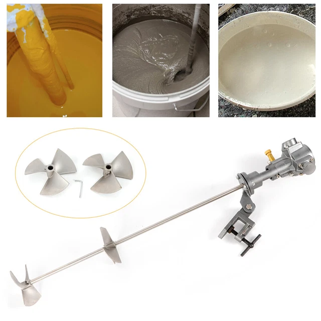 50 Gallon Pneumatic Bracket Mixer Tank Barrel Air Mix Agitator Stainless Steel!