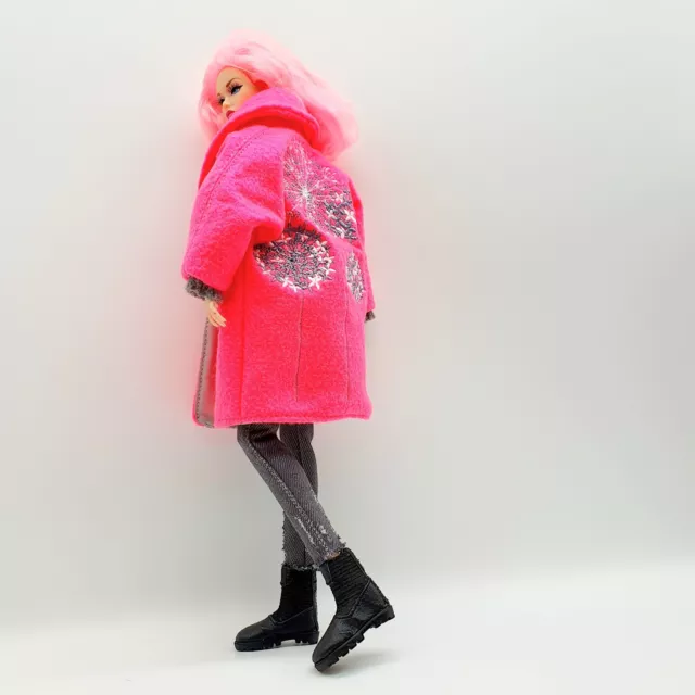 Integrity Toys Poppy Parker FR Nuface Silkstone Barbie 3-pieces Pink Fashion Set