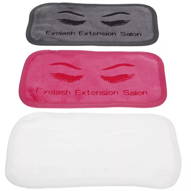 3 Pcs Stoff Farbige Pads Für Wimpernverlängerungen Und Stirntücher 3St Werkzeug