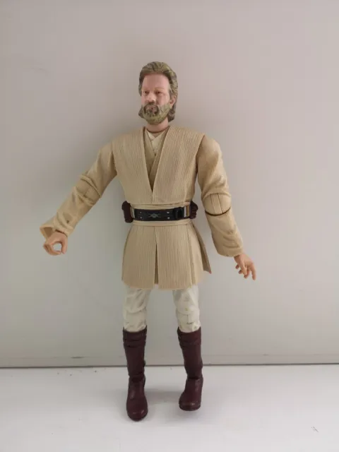 2002 Star Wars Obi-Wan Kenobi Attack Of The Clones Figura Elettronica 12" Hasbro